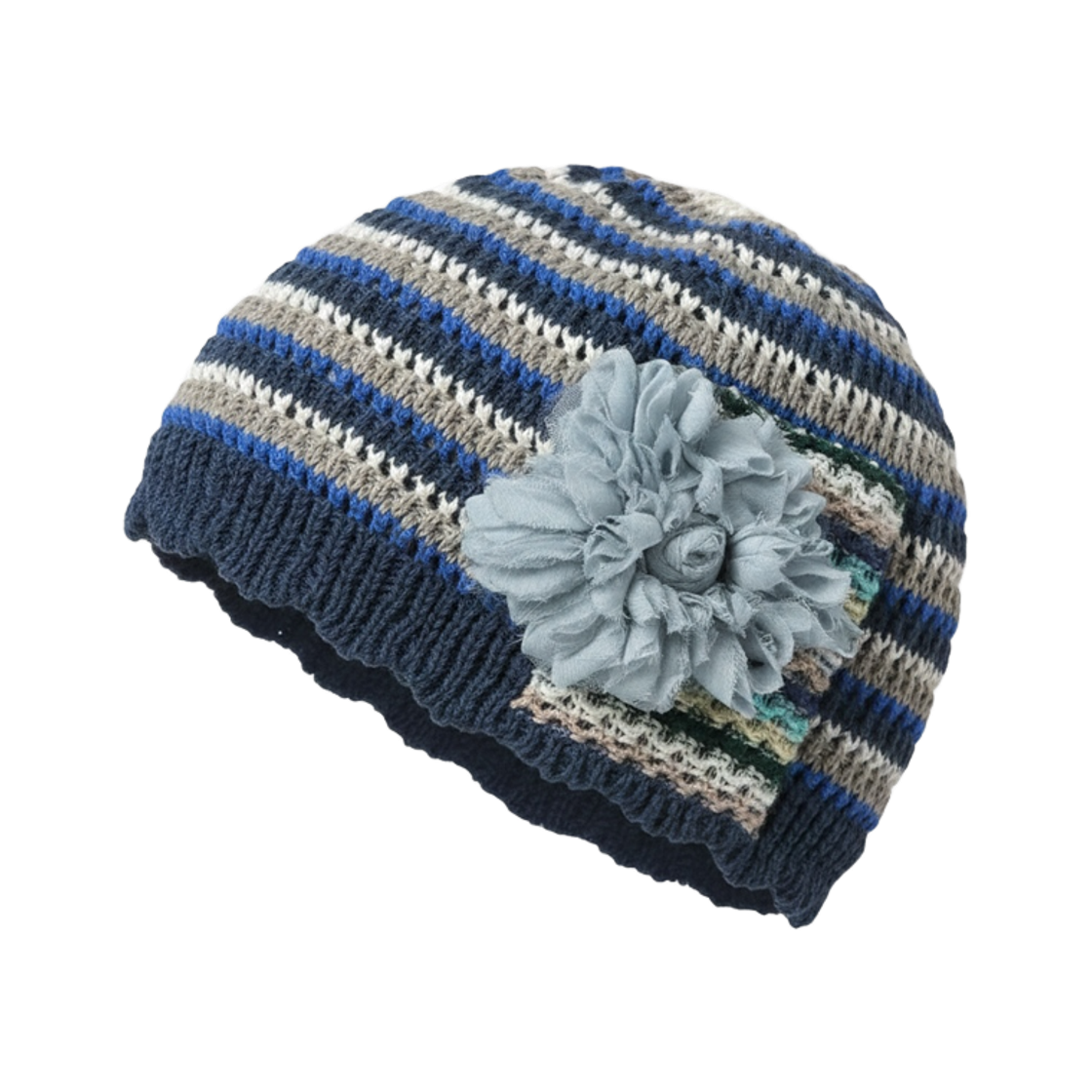 더그레이티스트 플라워페이퍼비니 블루(THE GREATEST Flower Paper Beanie Blue)