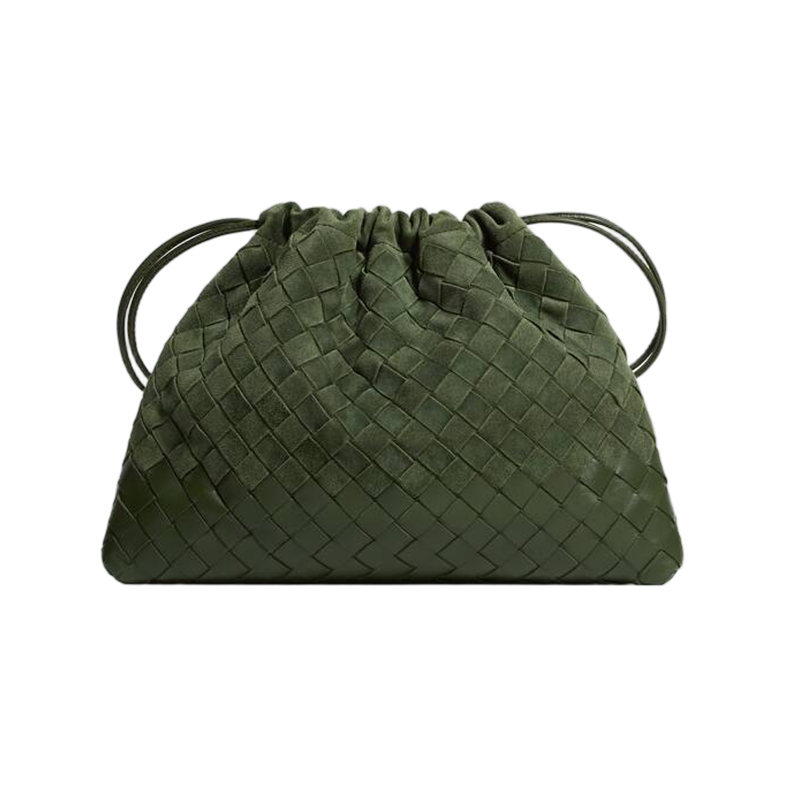 796728V6TW03785 Bottega Veneta Dustbag Green Tweed