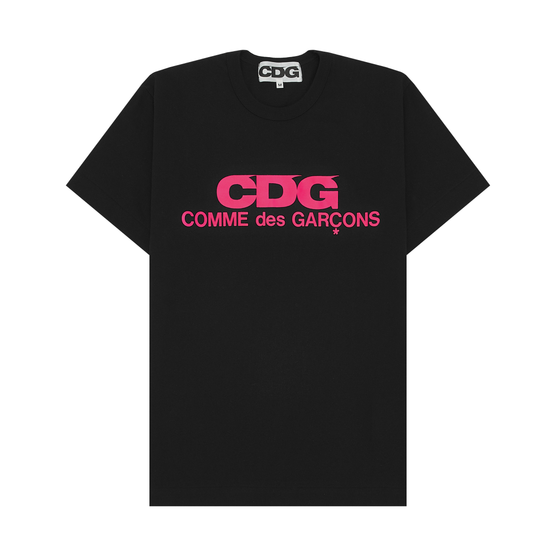 CDG 핑크 로고 티셔츠 블랙 핑크(CDG Pink Logo T-Shirt Black Pink)