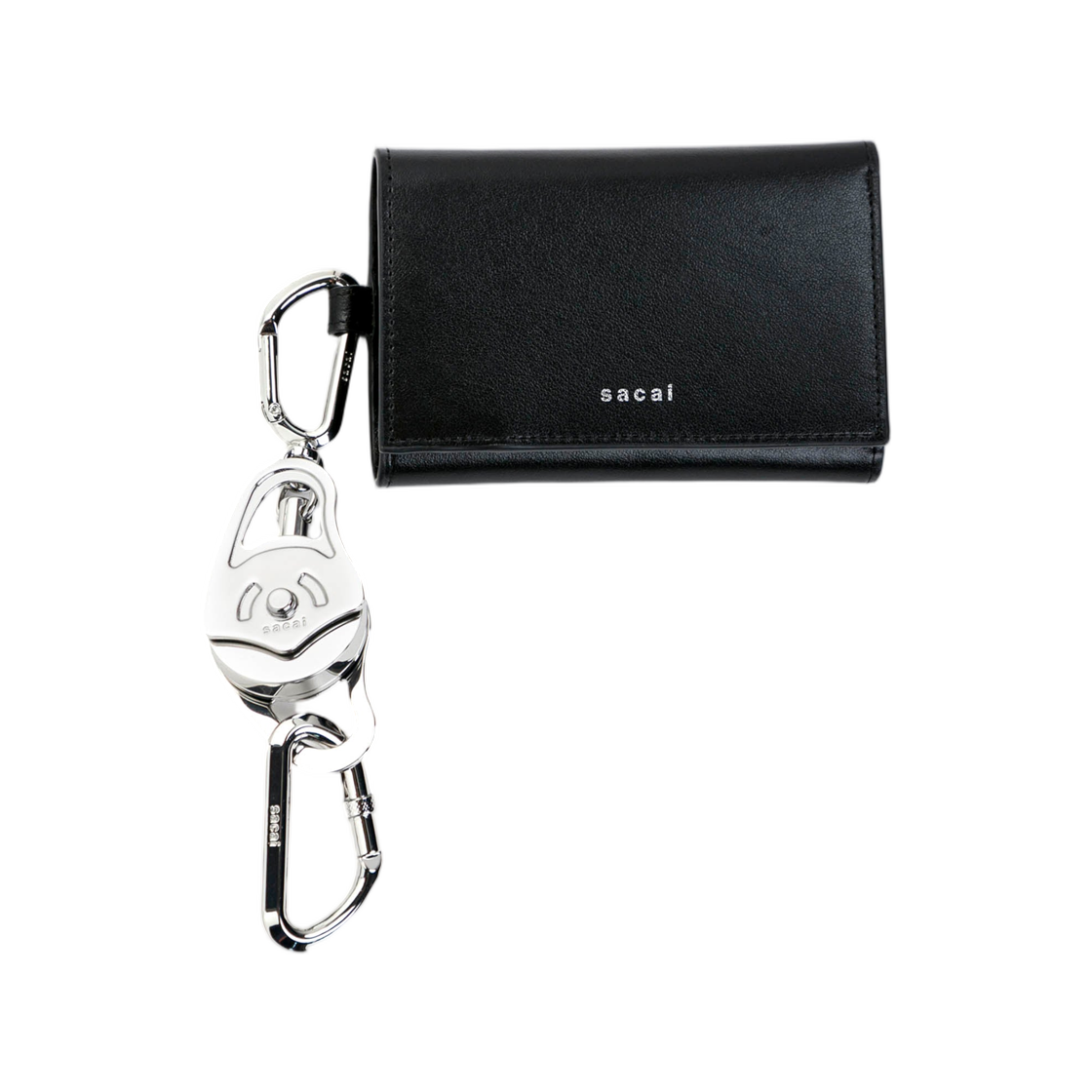사카이 카라비너 트라이폴드 월렛 블랙(Sacai Carabiner Trifold Wallet Black)