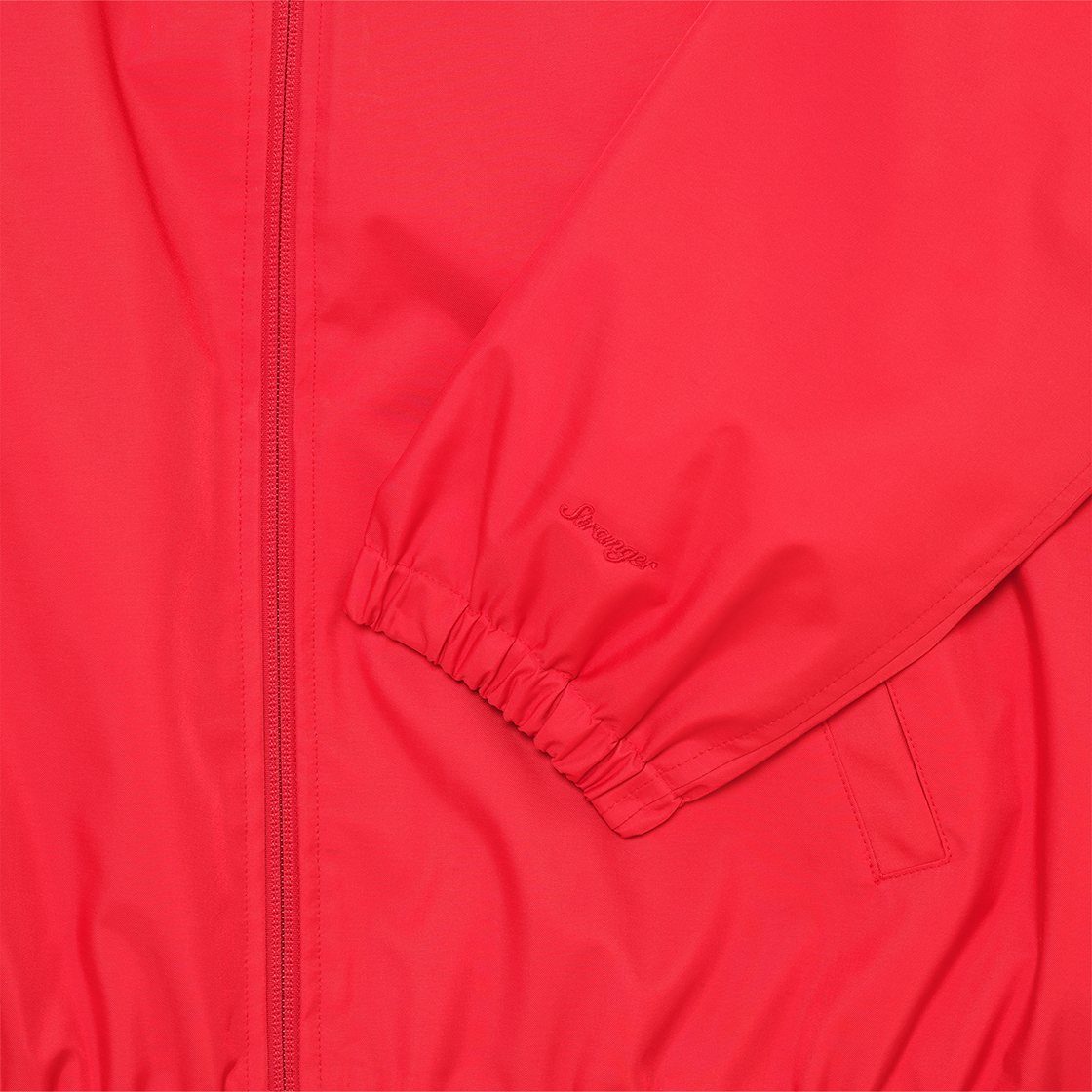 스트레인저 와이드 핏 폴리 후디드 윈드브레이커 레드(Stranger Wide Fit Poly Hooded Windbreaker Red) - 5