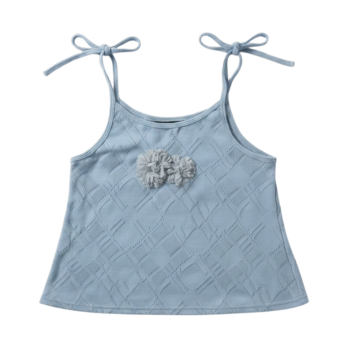 더그레이티스트 플라워 스트랩 탑 라이트블루(THE GREATEST Flower Strap Top Light Blue) - 1