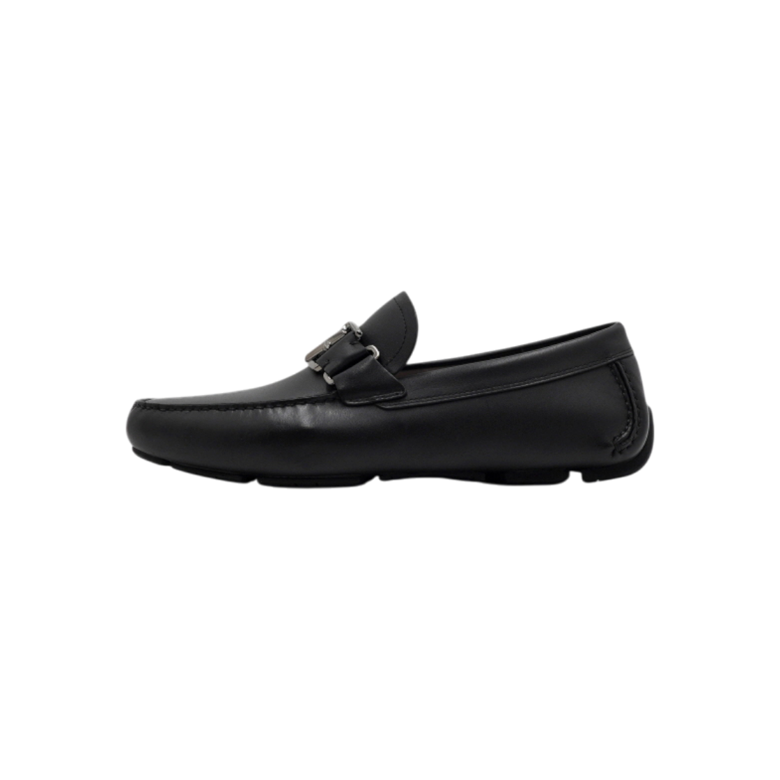 ITPK3CMM9S3S Ferragamo Black Leather Peter Driving Loafers