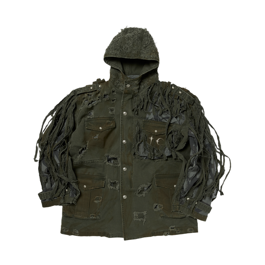 - Thug Club x PUBG Exclusive Ghillie Suit Jacket Khaki