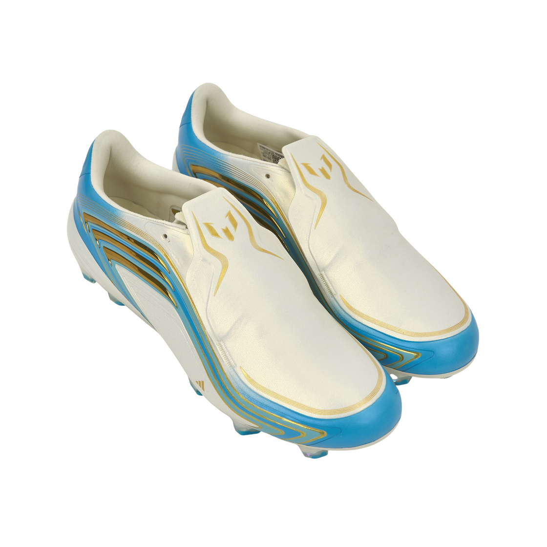 아디다스 F50 메시 엘리트 펌 그라운드 아이보리 세미 블루 버스트(Adidas F50 Messi Elite Firm Ground Ivory Semi Blue Burst) - 4