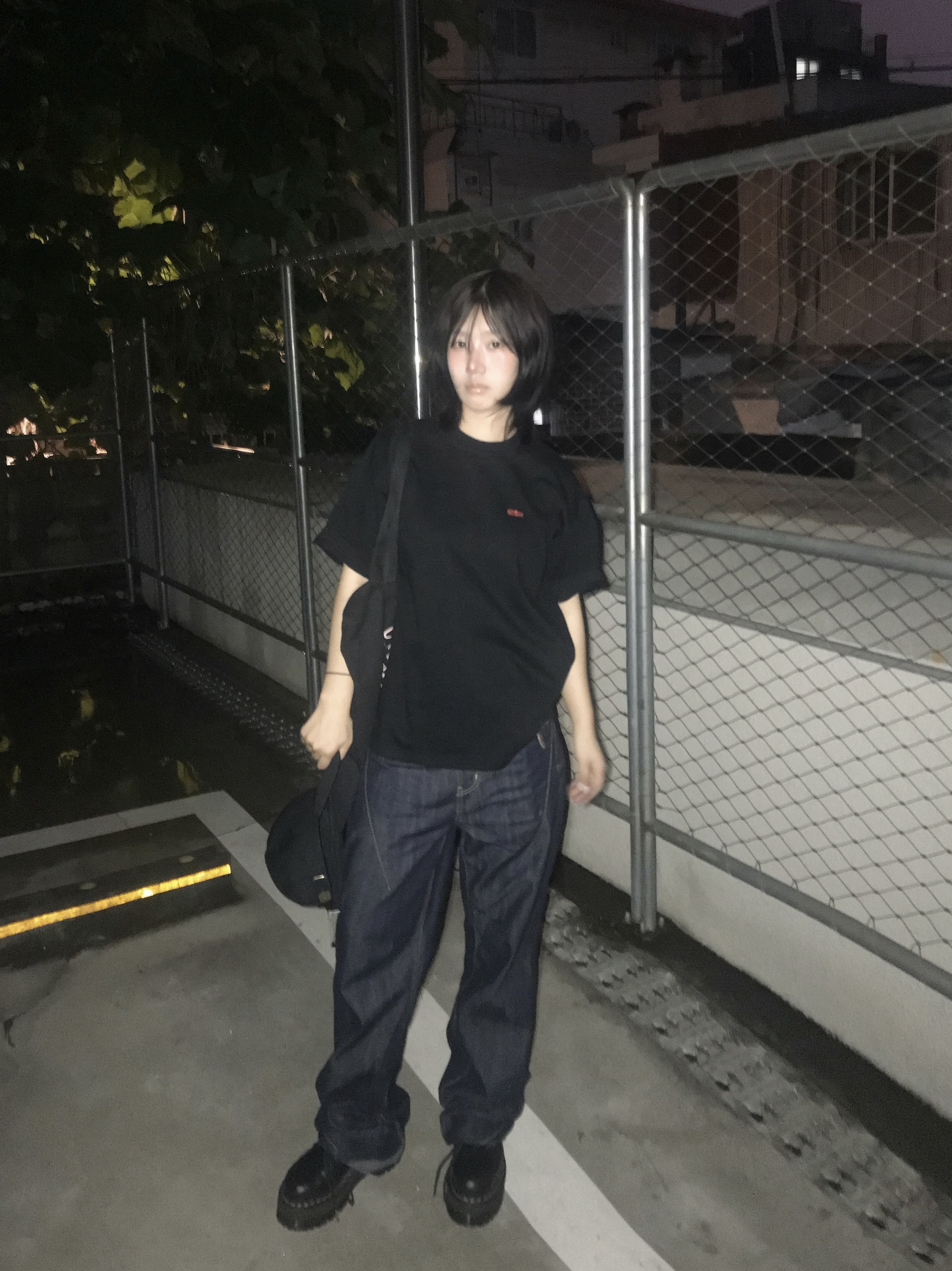 AKRYL Jersey Tee Super Black - 26FW, AKRYL Icon Cap Black - 26FW 착용 스타일 - 1