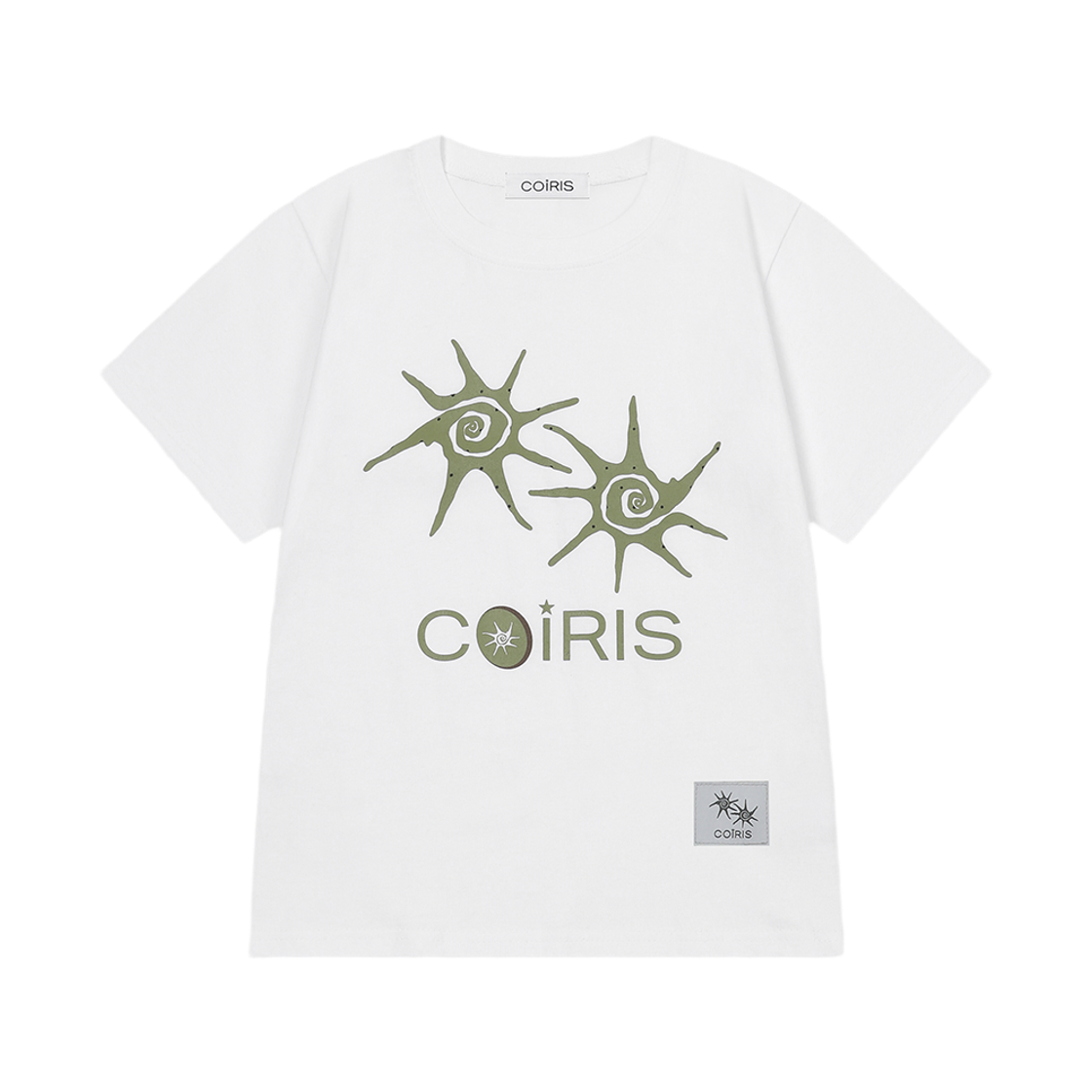 C-P00000JX Coiris Mogu Kiwi Dot Half T White