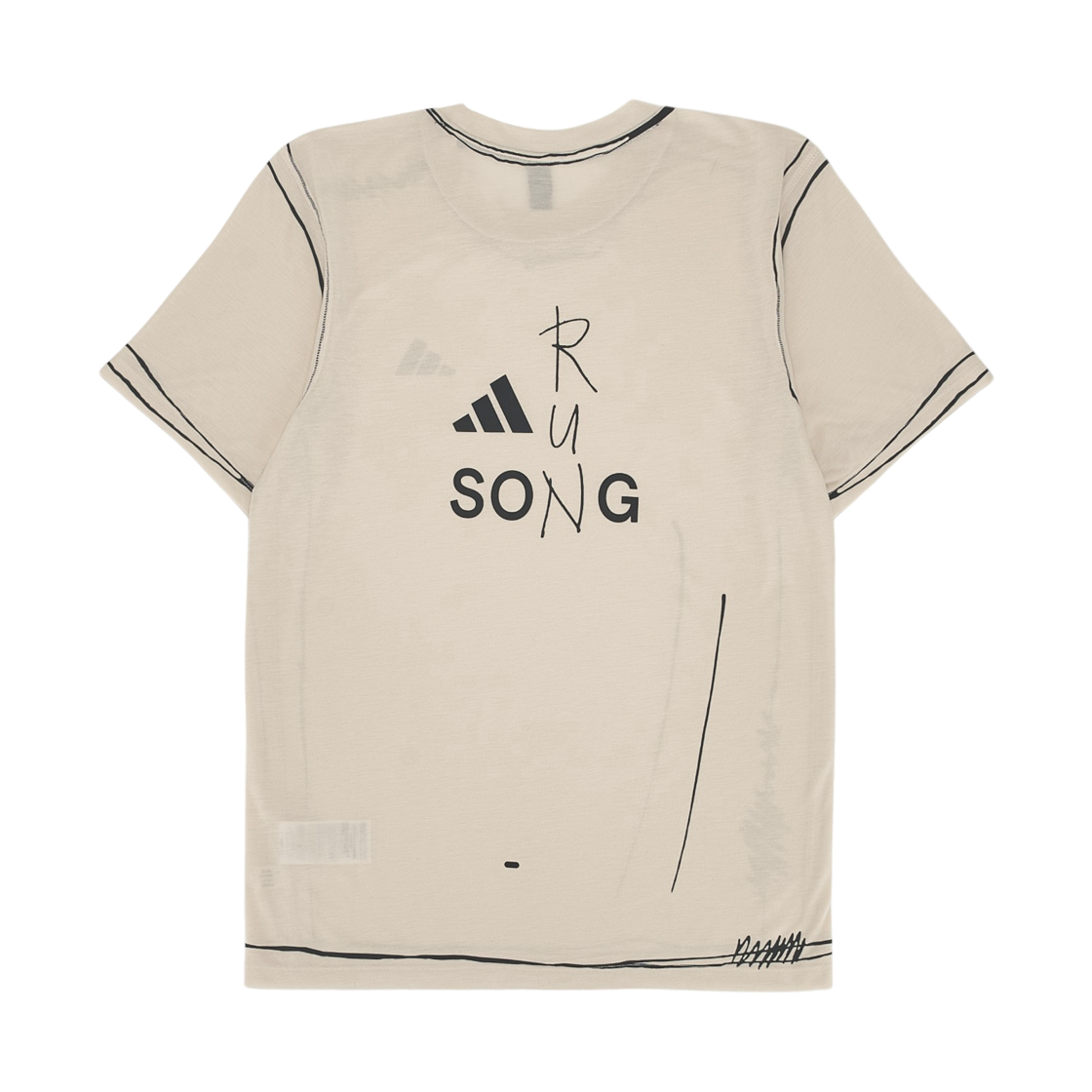 아디다스 x 송 포 더 뮤트 아디365 러닝 티셔츠 헤일로 아이보리 - US 사이즈(Adidas x Song for the Mute Adi365 Running T-Shirt Halo Ivory - US Sizing) - 2