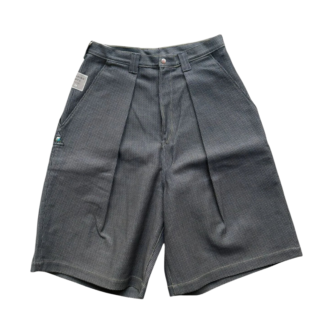K2603LP026 Kapital Century Denim Kome Kome Jorts No. 7 Shallow Sumi