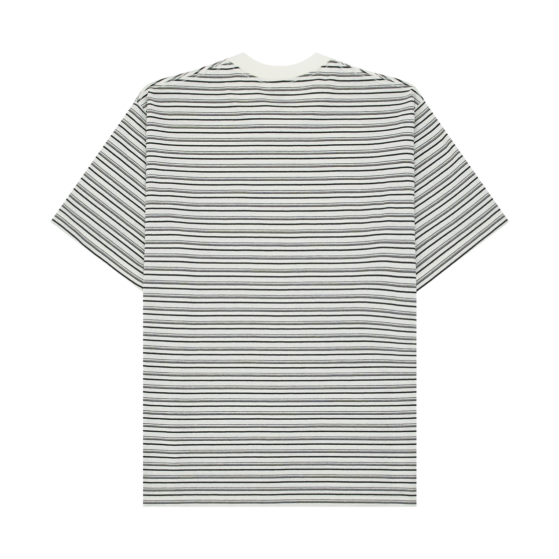 단톤 스트라이프 숏슬리브 포켓 티셔츠 에크루 블랙(Danton Stripe Short Sleeve Pocket T-Shirt Ecru Black) - 2