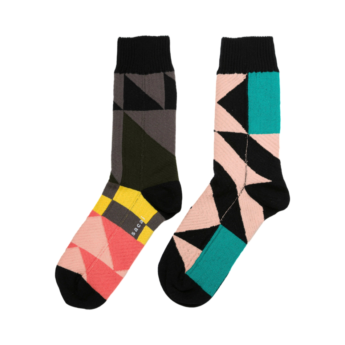 사카이 x 아페쎄 퀼트 삭스 오렌지 멀티(Sacai x A.P.C. Quilts Socks Orange Multi)