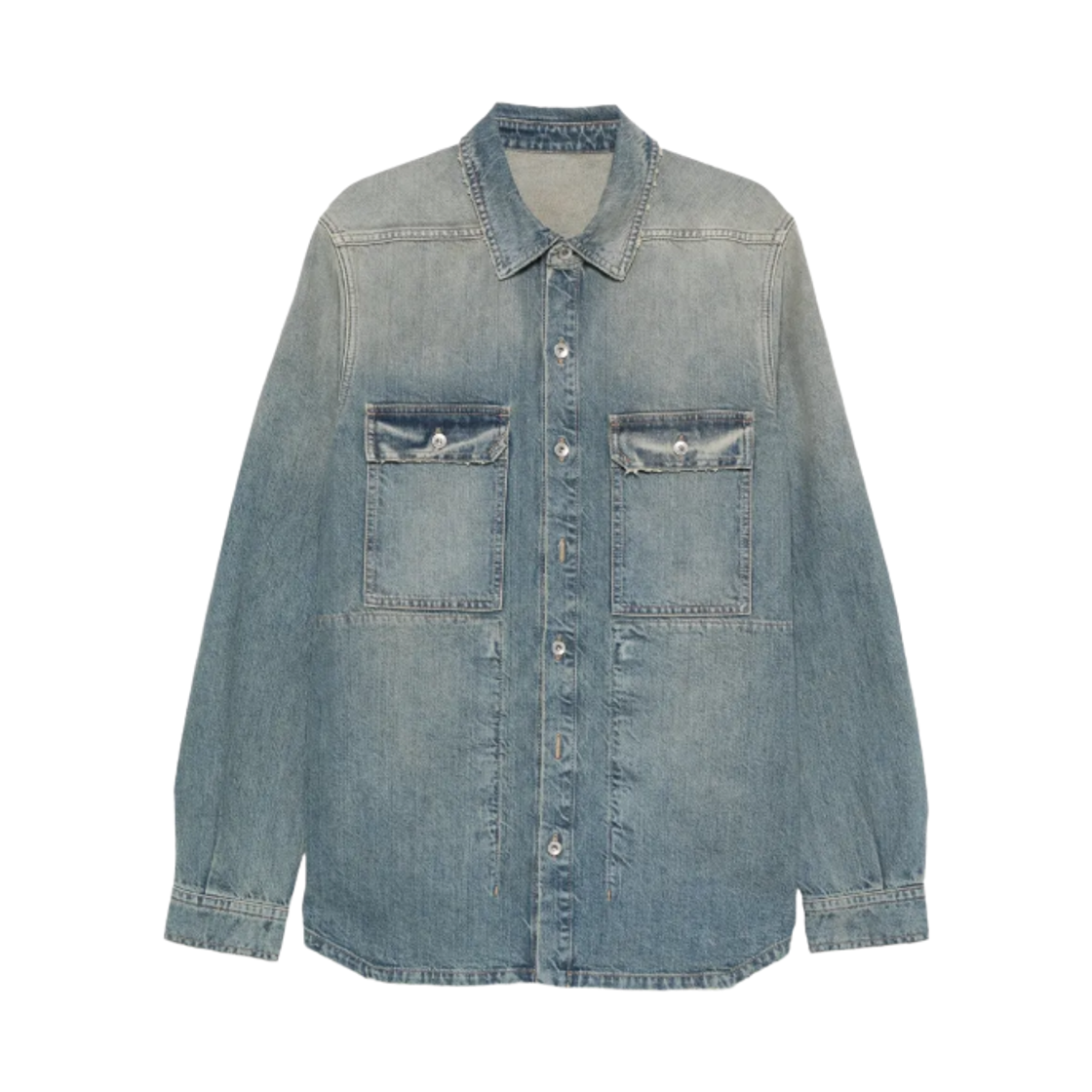 릭 오웬스 다크쉐도우 아우터셔츠 워시드 인디고(Rick Owens Drkshdw Outershirt Washed Indigo) - 1