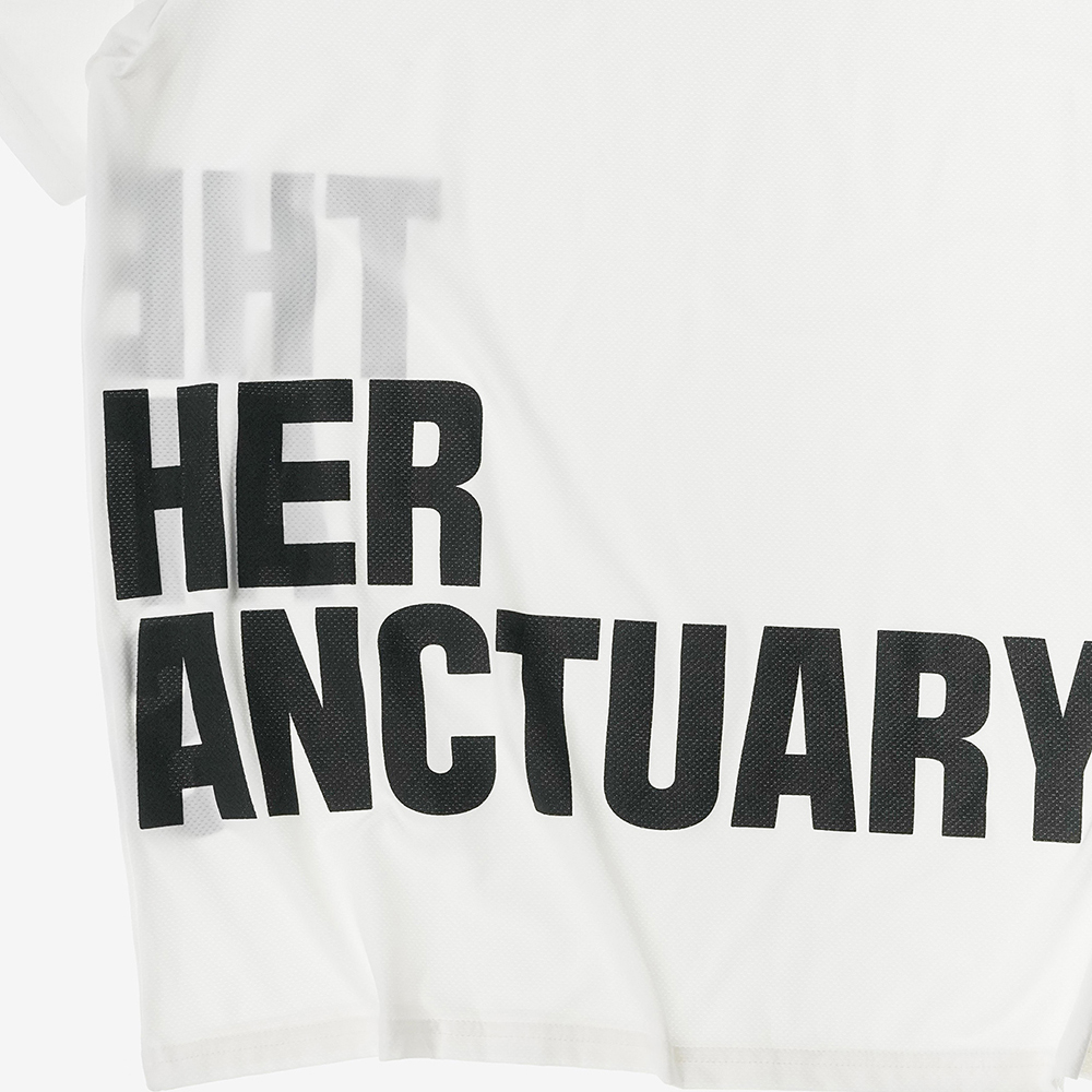 디아더생츄어리 오리진 빅로고 메쉬 반팔 티셔츠 화이트(THE ATHER SANCTUARY Origin Big Logo Mesh S/S Tee White) - 6