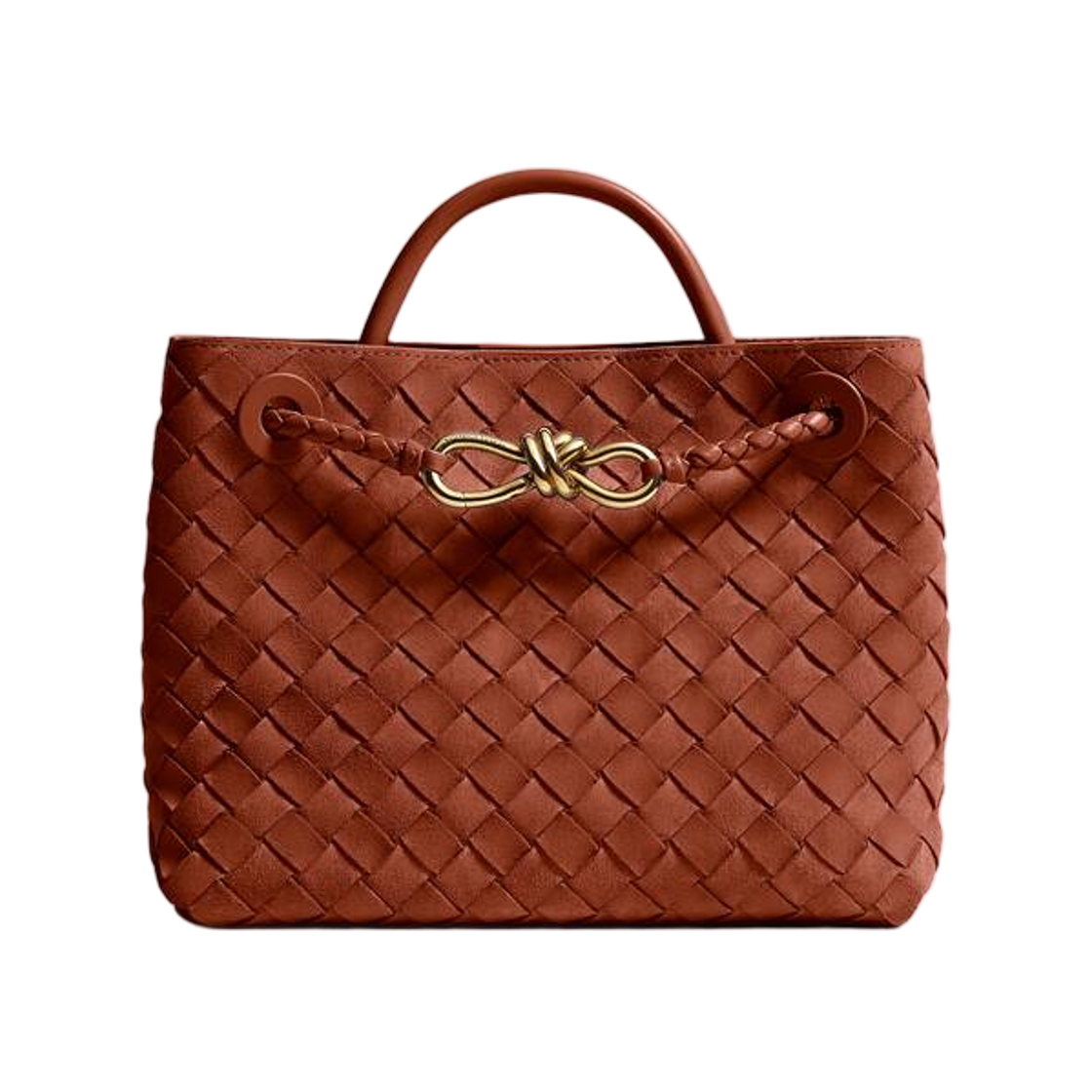 766014V5ZZ18777 Bottega Veneta Small Andiamo Rust