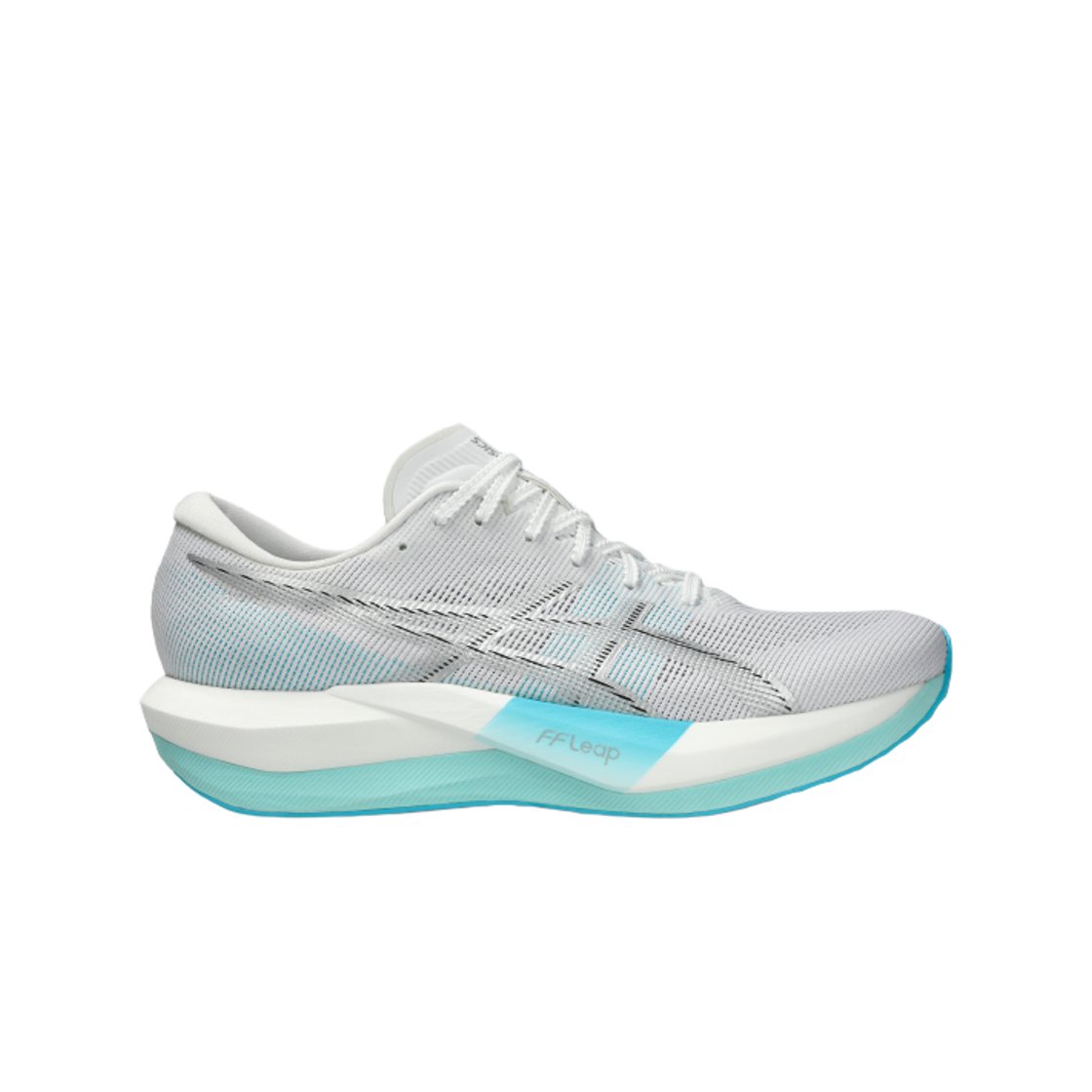 1013A184-101 Asics Magic Speed 5 White Pure Silver - 2E Wide