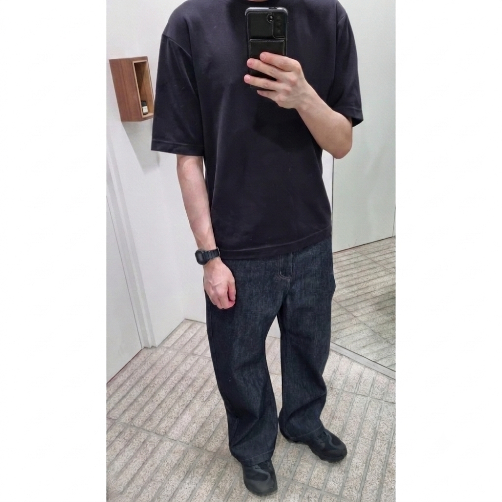 On Running x Post Archive Faction (Paf) Cloudventure Peak All Black, Xlim 01 Trousers Indigo 착용 스타일 - 3