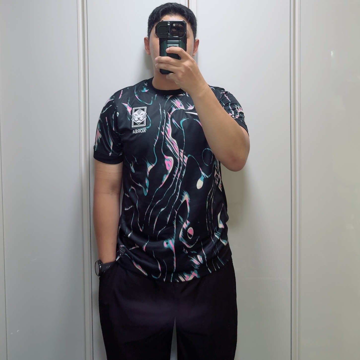 Nike Korea 2023/24 Dri-Fit Stadium Away Replica Jersey Black Pink Glow - Asia (Non Marking Ver.) 착용 스타일