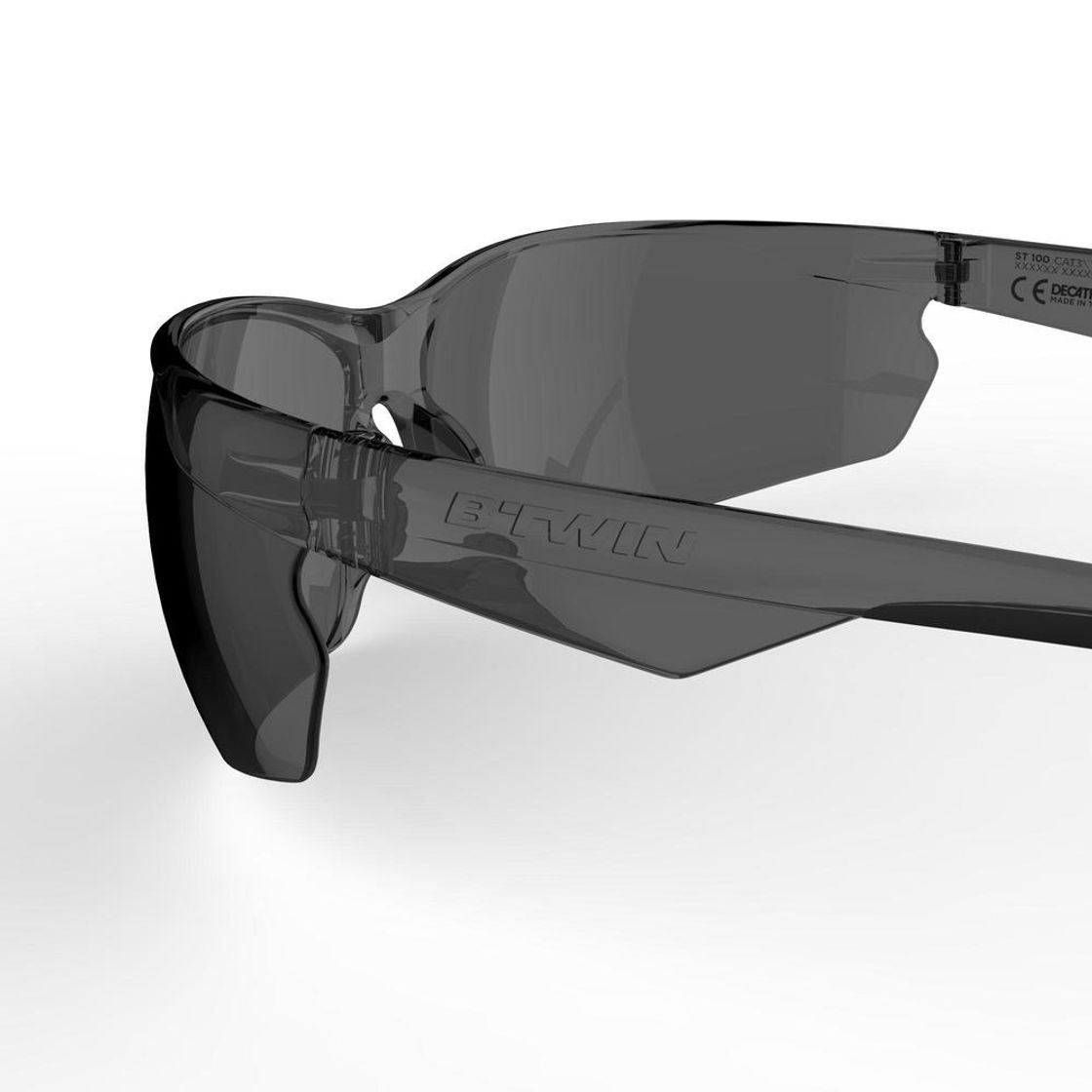 데카트론 성인 스포츠 선글라스 카테고리3 ST100 스모크 블랙(DECATHLON Adult Sports Sunglasses Category 3 ST100 Smoked Black) - 5