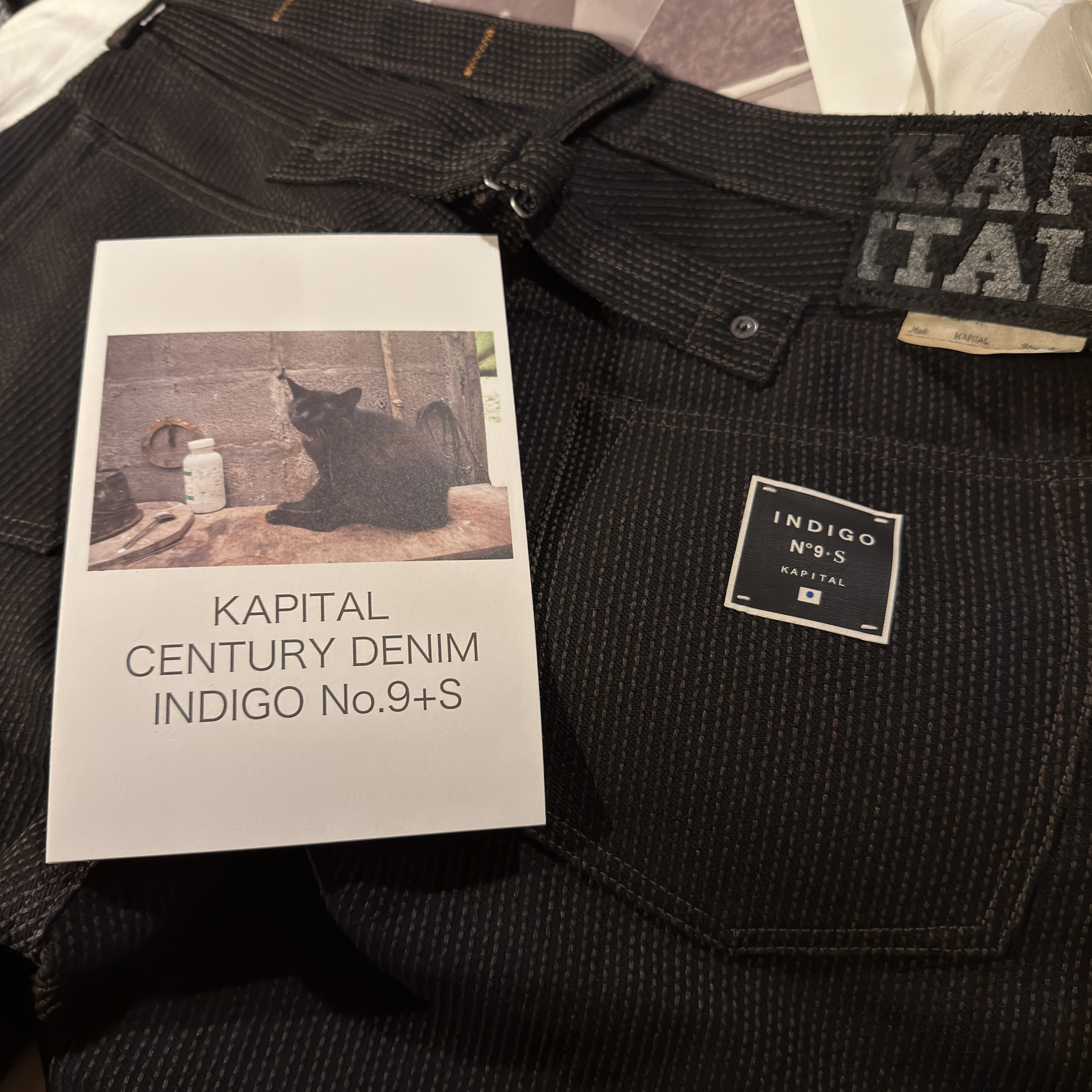 Kapital Liberty Hickory Lumbar Pants Hickory, Kapital Century Denim No.9 5P Monkey Cisco Mud 착용 스타일 - 2
