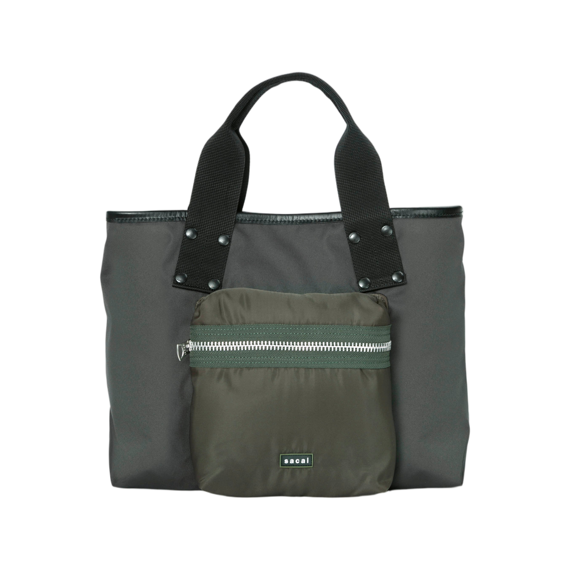 사카이 포켓 토트백 미디움 D/카키(Sacai Pocket Tote Bag Medium D/Khaki) - 1