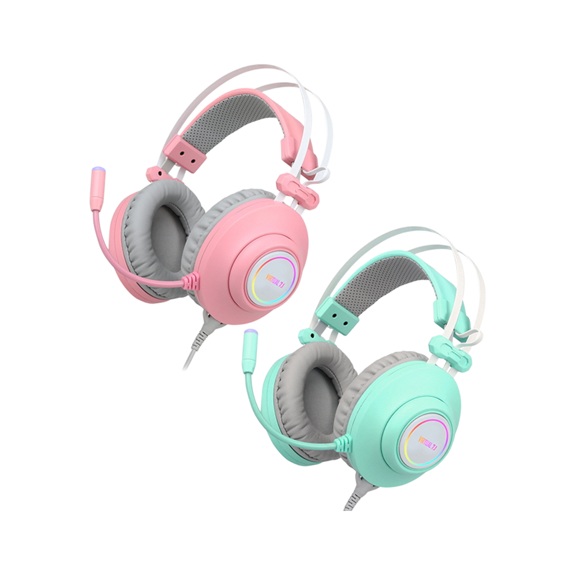 앱코 N550 ENC 가상 7.1 RGB 진동 노캔 마이크 3D 초경량 게이밍 헤드셋(ABKO N550 ENC Virtual 7.1 RGB Vibration No Can Microphone 3D Ultra Lightweight Gaming Headset) - 4