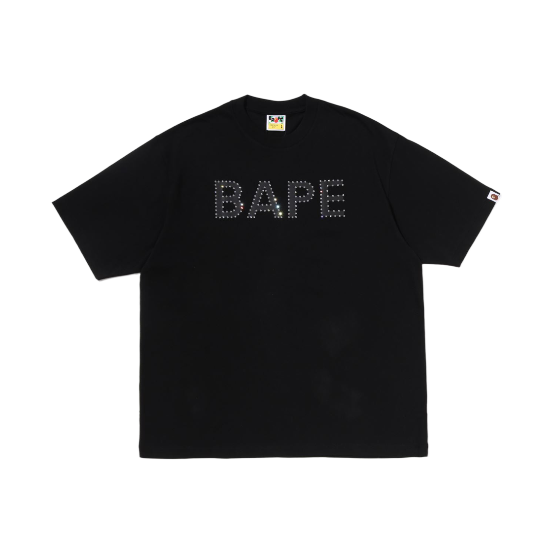 - BAPE Rhinestone Logo Relaxed Fit T-Shirt Black