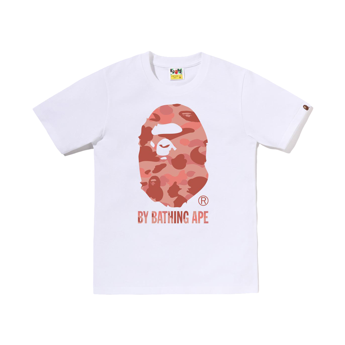 - (W) BAPE 1st Camo By Bathing Ape T-Shirt White Pink