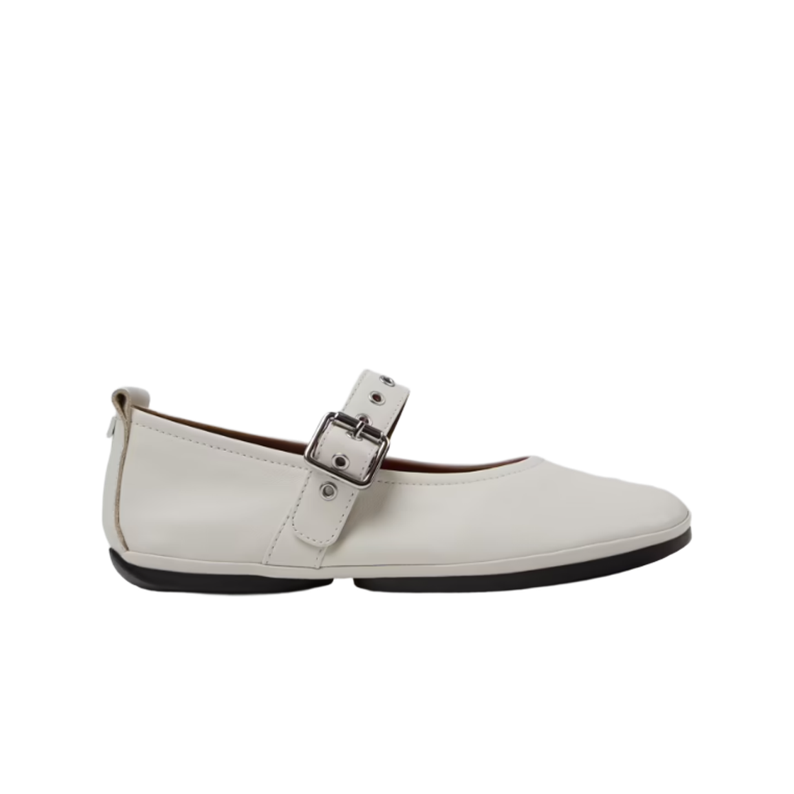 K201962-002 (W) Camper Right Nina Leather Ballerinas White