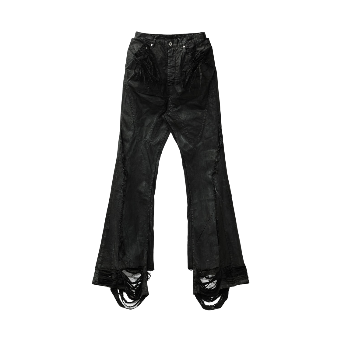 릭 오웬스 다크쉐도우 슬리버드 부츠컷 데님 팬츠 블랙(Rick Owens Drkshdw Slivered Bootcut Denim Pants Black) - 1