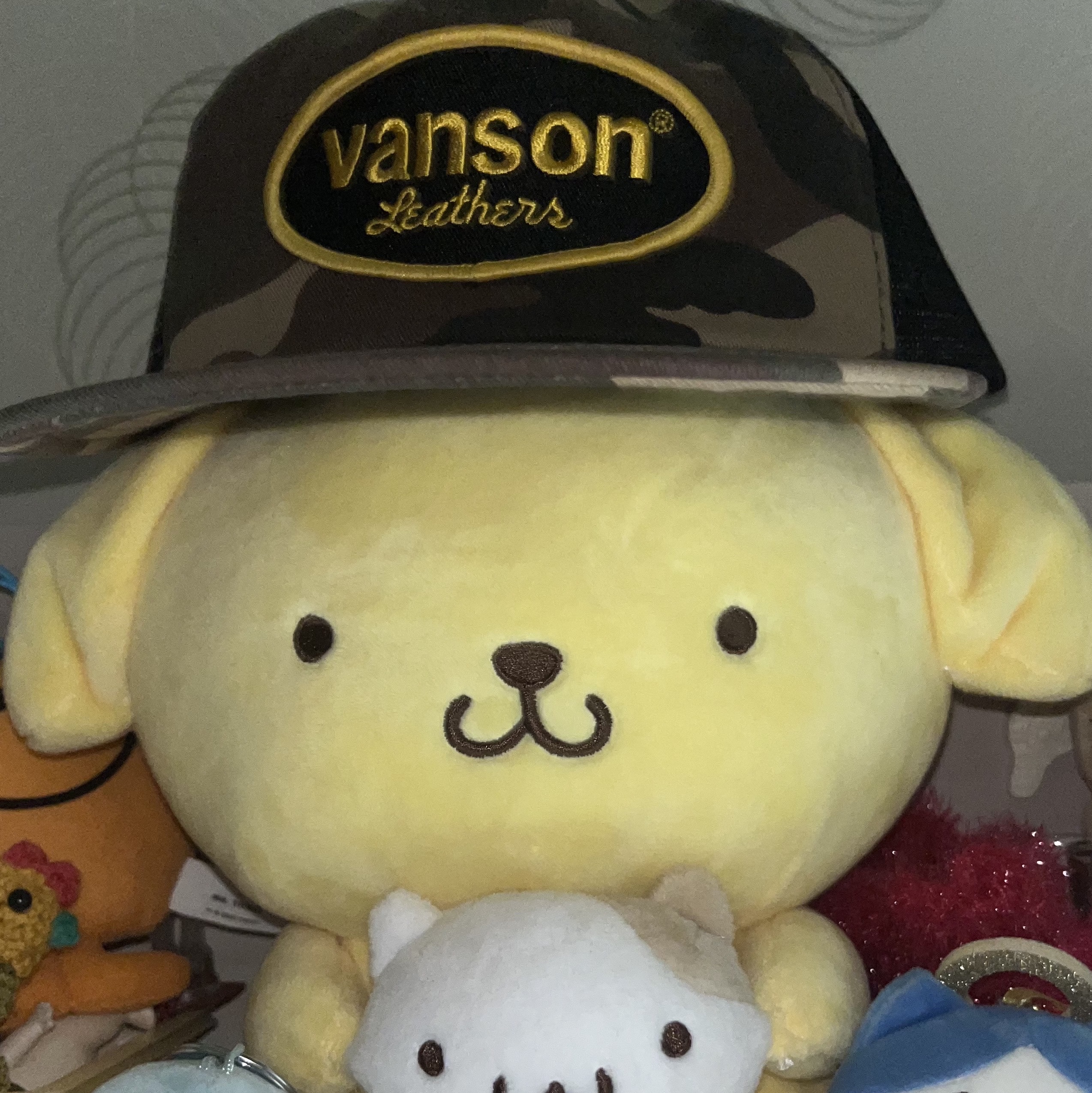 Vanson Leathers Oval Logo Vintage Mesh Cap / Camo & Black 착용 스타일