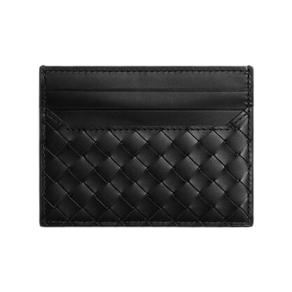 817397V6TM18073 Bottega Veneta Intrecciato Piccolo Card Case Black Thunder