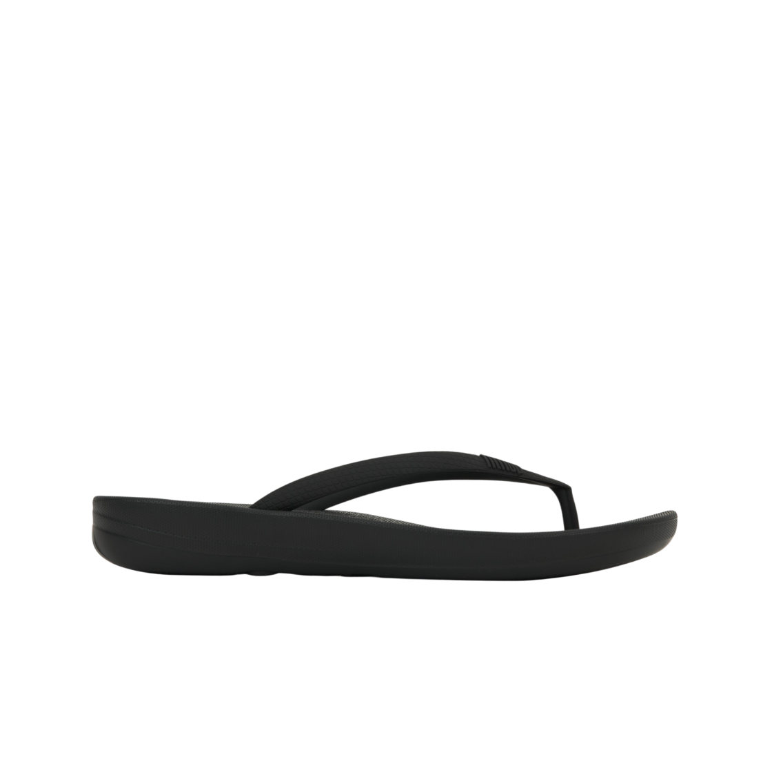 (W) 핏플랍 아이쿠션 얼고노믹 플립플랍 올 블랙((W) FITFLOP Iqushion Ergonomic Flip Flops All Black)