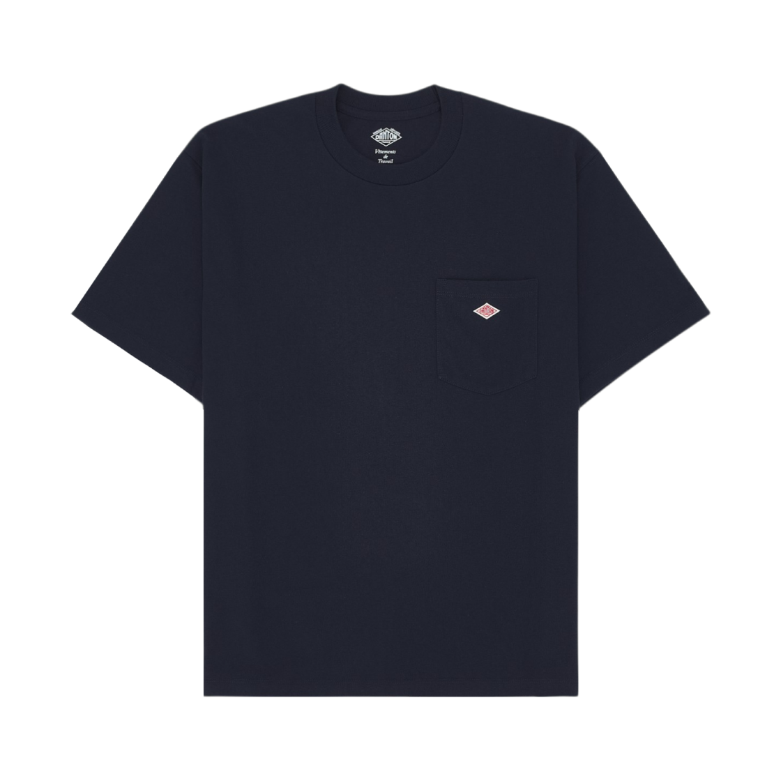 단톤 플레인 숏슬리브 포켓 티셔츠 삭스 네이비(Danton Plain Short Sleeve Pocket T-Shirt Navy)