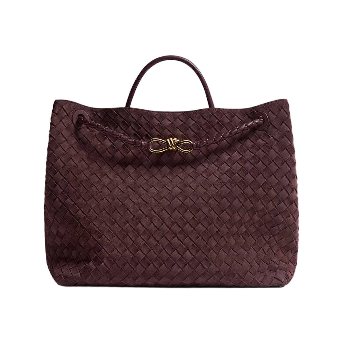 766019V5ZZ16159 Bottega Veneta Large Andiamo Deep Mahogany