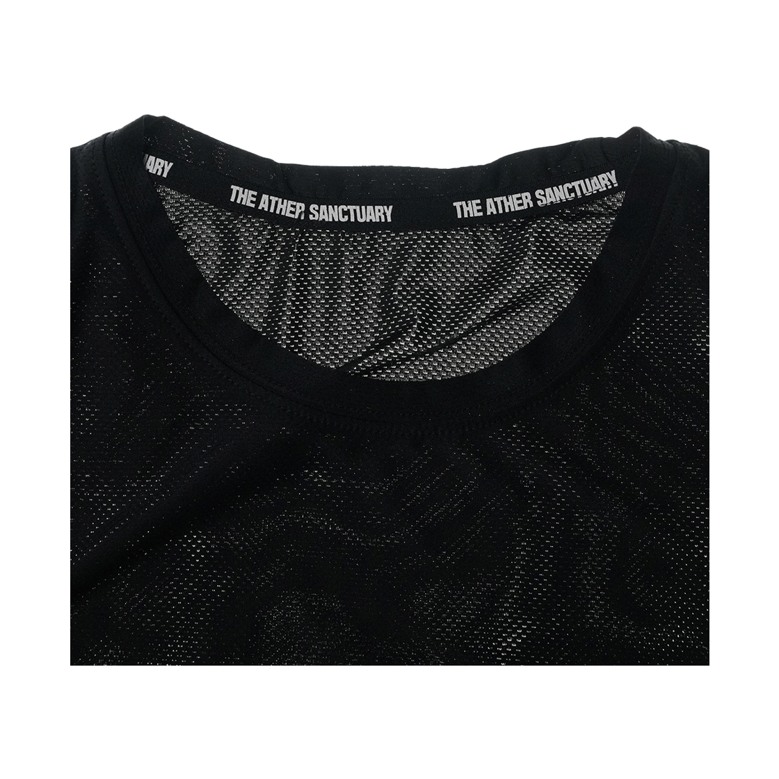디아더생츄어리 오리진 빅로고 메쉬 반팔 티셔츠 블랙(THE ATHER SANCTUARY Origin Big Logo Mesh S/S Tee Black) - 3