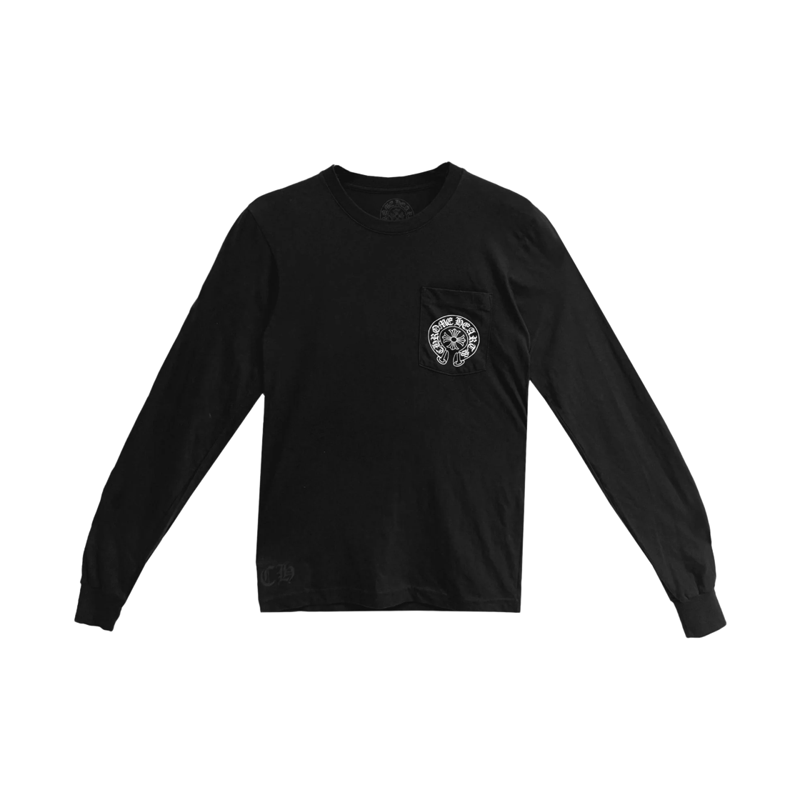 크롬하츠 홀스슈 로고 롱슬리브 티셔츠 블랙 - 런던 한정(Chrome Hearts Horse Shoe Logo Pocket Long Sleeve T-Shirt Black - London Exclusive) - 2