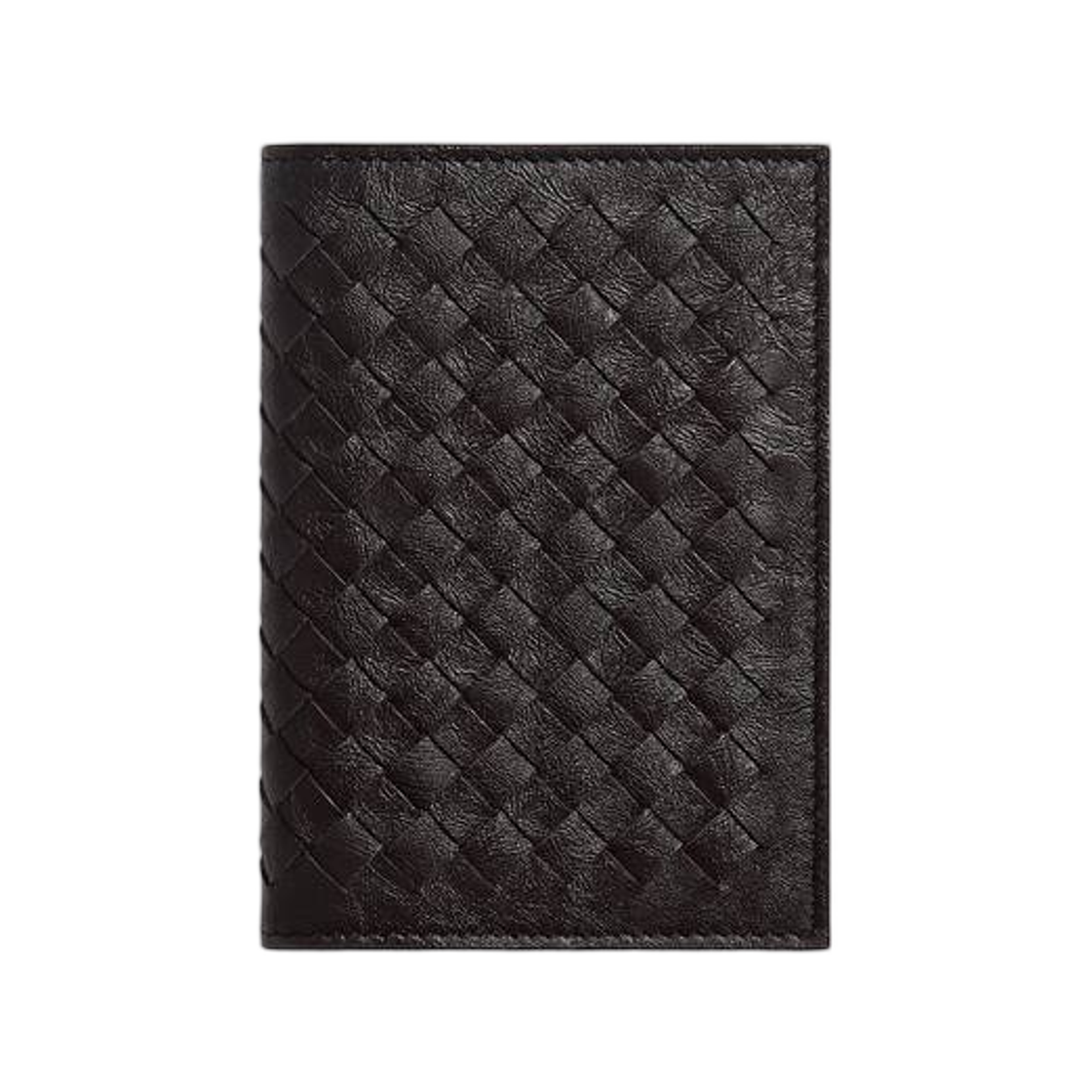 876813V6U302006 Bottega Veneta Woven Mycelium Passport Case Espresso