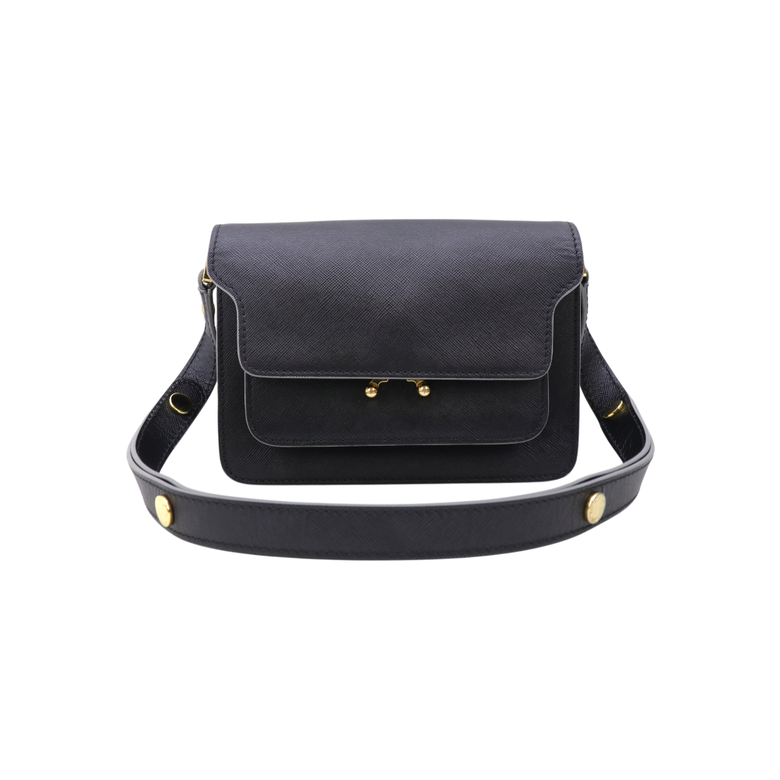 ITA82U988223 Marni Mini Trunk Bag in Saffiano Leather