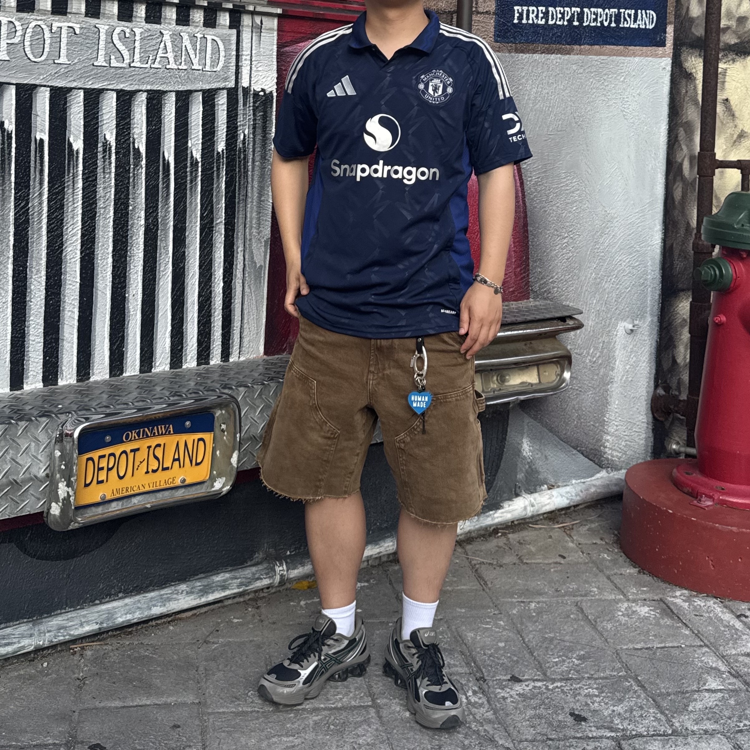 Adidas Manchester United 2024/25 Away Jersey Night Indigo - KR Sizing (Non Marking Ver.) 착용 스타일 - 2