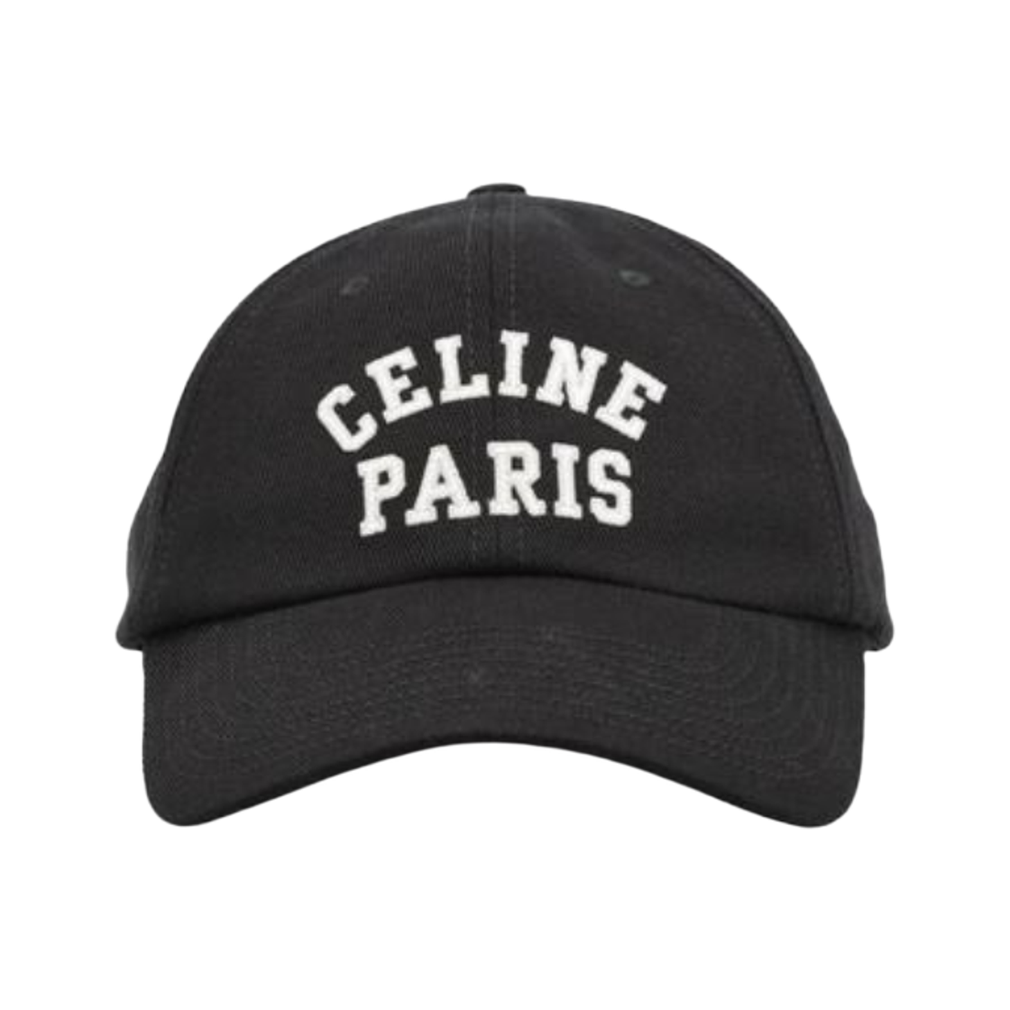 AA0MI2U74-38WI (W) Celine Cotton Twill Richelieu Cap Black White