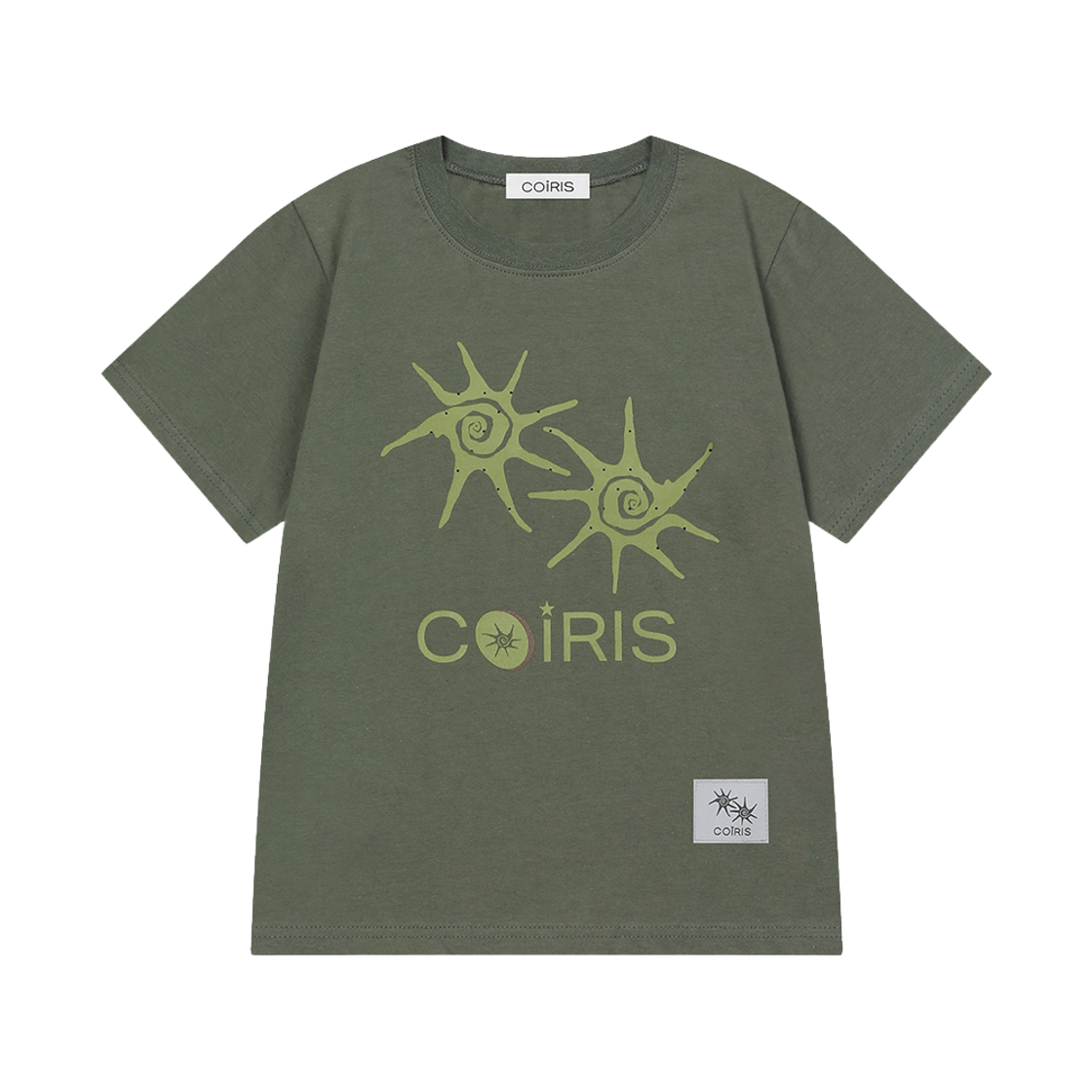 C-P00000JX Coiris Mogu Kiwi Dot Half T Green