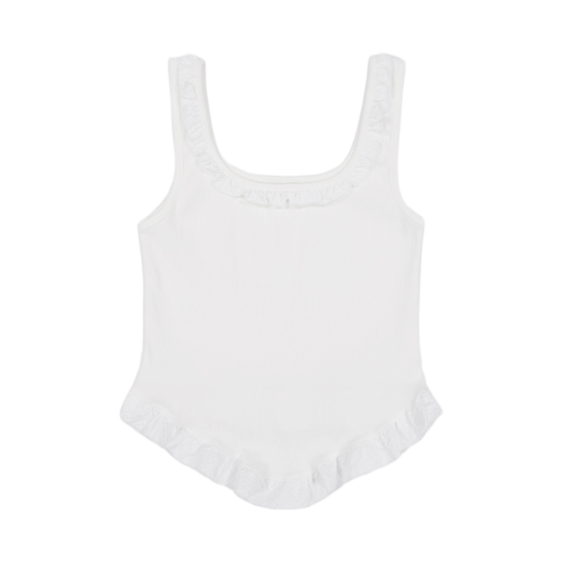 뮈르뮈르 리듀 프릴 슬리브리스 크림아이보리(MURMURE Ridu Contrast Frill Sleeveless Top Creamivory) - 1