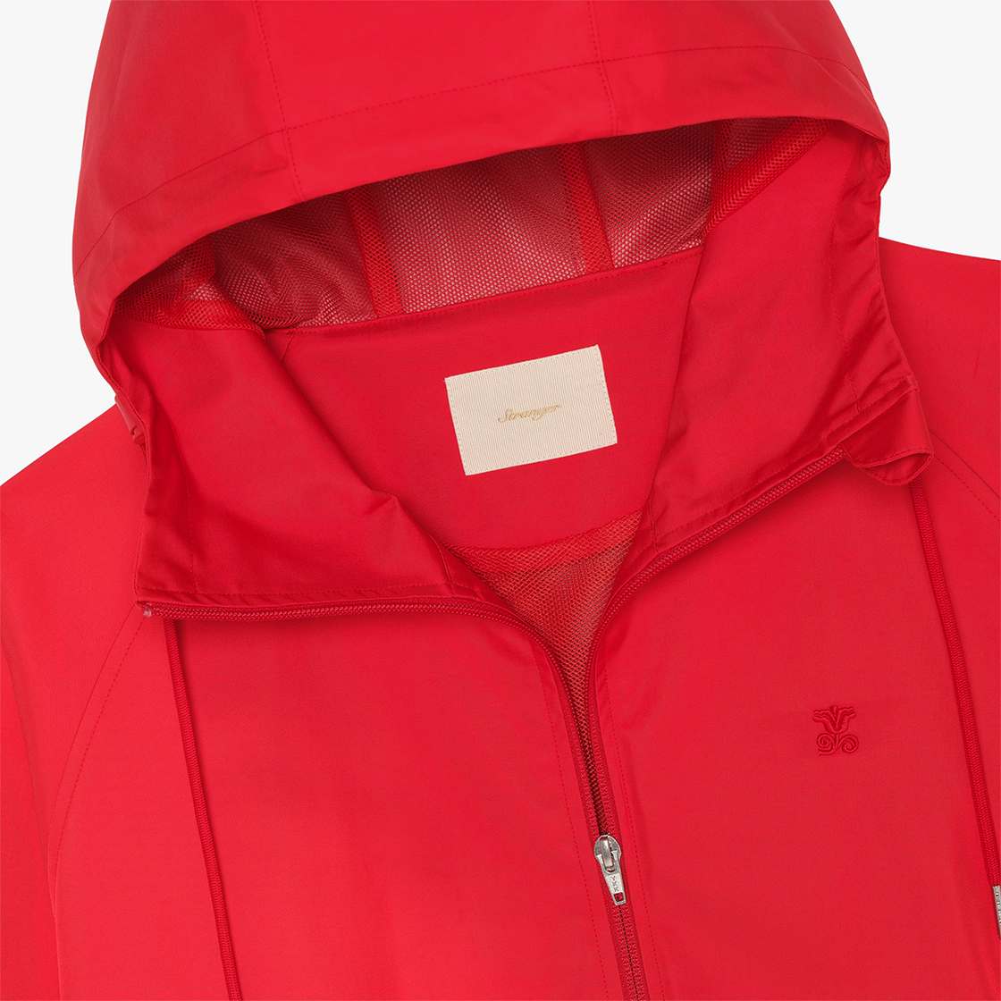 스트레인저 와이드 핏 폴리 후디드 윈드브레이커 레드(Stranger Wide Fit Poly Hooded Windbreaker Red) - 3