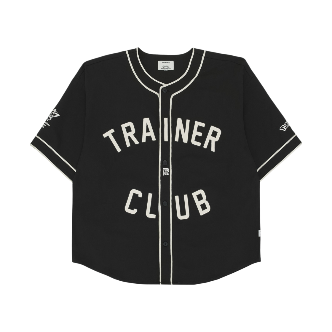 ECBSHML889 Millo Archive x Pokemon Trainer Baseball Shirt Black