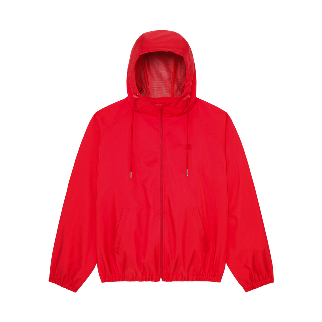 0026SROM008RED Stranger Wide Fit Poly Hooded Windbreaker Red