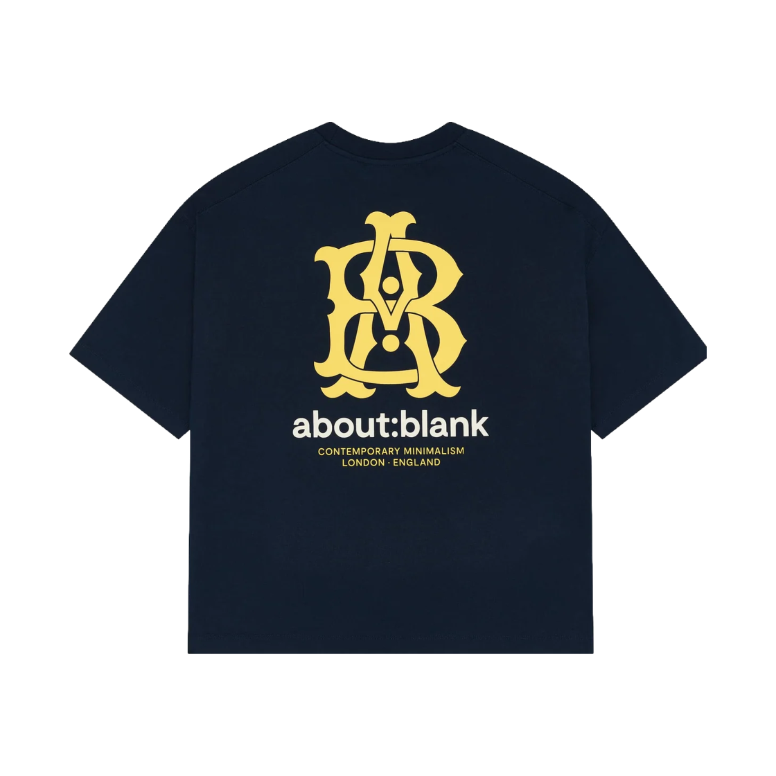 [KREAM 단독] 어바웃 블랭크 인시그니아 티셔츠 네이비 옐로우 에크루 - 26FW([KREAM 단독] About:Blank Insignia T-Shirt Navy Yellow Ecru - 26FW) - 2