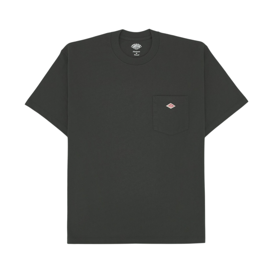단톤 플레인 숏슬리브 포켓 티셔츠 콜 그레이(Danton Plain Short Sleeve Pocket T-Shirt Coal Grey) - 1