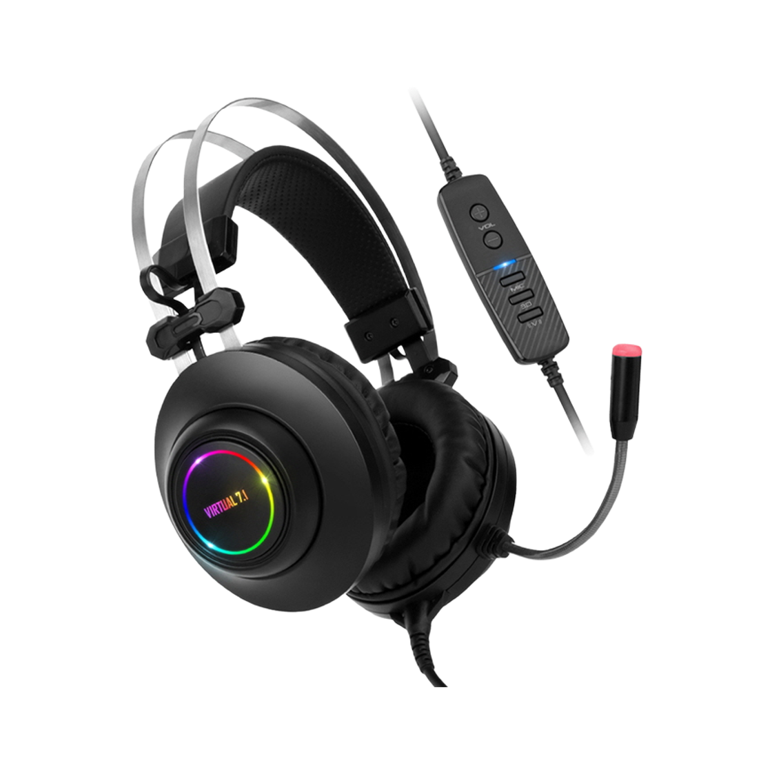 앱코 N550 ENC 가상 7.1 RGB 진동 노캔 마이크 3D 초경량 게이밍 헤드셋(ABKO N550 ENC Virtual 7.1 RGB Vibration No Can Microphone 3D Ultra Lightweight Gaming Headset) - 2