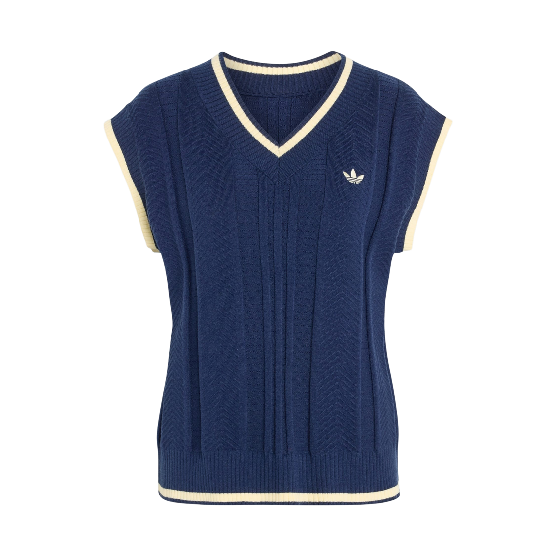 KR7062 (W) Adidas Cable Knit Vest Warm Vanilla - KR Sizing