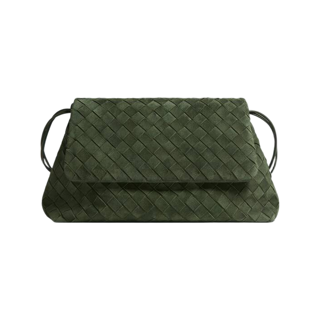 857657V5ZZ03785 Bottega Veneta Giorno Green Tweed